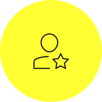 person with star icon