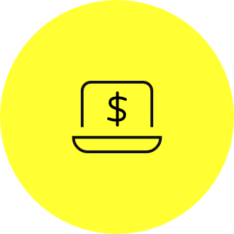 computer icon with dollar sign
